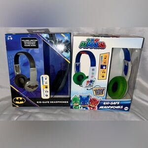 Batman and PJ Masks Kid-Safe Headphones Set